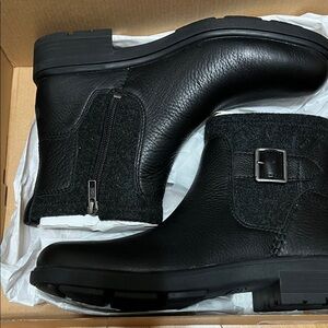 UGG Black Harrison Moto Boots